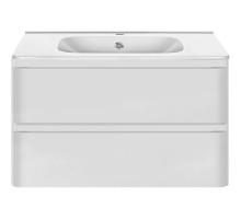 Тумба с раковиной белый глянец 79,4 см Vincea Vico VMC-2V800GW + VCB-2VP800W