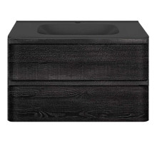 Тумба с раковиной черное дерево 79,4 см Vincea Vico VMC-2V800CN + VCB-2VP800B