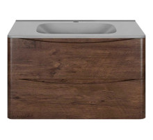 Тумба с раковиной темный дуб 79,4 см Vincea Paola VMC-2P800RW + VCB-2VP800G