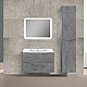 Приобрести Комплект мебели бетон 79,4 см Vincea Paola VMC-2P800BT + VCB-2VP800W + VLM-2A800 в магазине сантехники Santeh-Crystal.ru