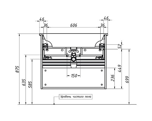 Купить Тумба дуб сомеро 75 см Caprigo Seattle 34716-Дуб Сомеро в магазине сантехники Santeh-Crystal.ru