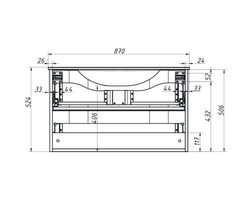 Купить Тумба магнолия 85 см Caprigo Nokturn 1319-TP800 в магазине сантехники Santeh-Crystal.ru