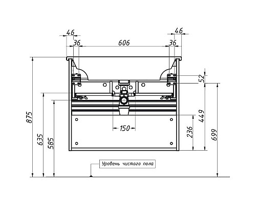 Приобрести Тумба дуб кантри 75 см Caprigo Seattle 34716-Дуб кантри в магазине сантехники Santeh-Crystal.ru