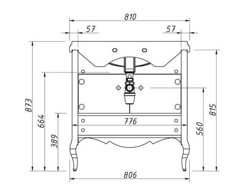 Купить Тумба графит матовый 80,8 см Caprigo Verona 33523-TP810 в магазине сантехники Santeh-Crystal.ru