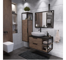 Комплект мебели дуб веллингтон/черный 90 см Grossman Лофт 109001 + GR-3015 + 209001