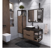 Комплект мебели дуб веллингтон/черный 90 см Grossman Лофт 109001 + GR4042BW + 209001