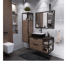 Комплект мебели дуб веллингтон/черный 90 см Grossman Лофт 109001 + GR-4041BW + 209001