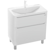 Тумба с раковиной белый глянец 79,7 см Grossman Адель 108007 + 4627173210249