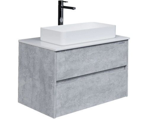 Заказать Тумба с раковиной светлый цемент 80 см Grossman Эдванс 108010 + GR-3031 в магазине сантехники Santeh-Crystal.ru