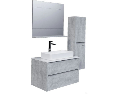 Заказать Тумба с раковиной светлый цемент 80 см Grossman Эдванс 108010 + GR-3031 в магазине сантехники Santeh-Crystal.ru