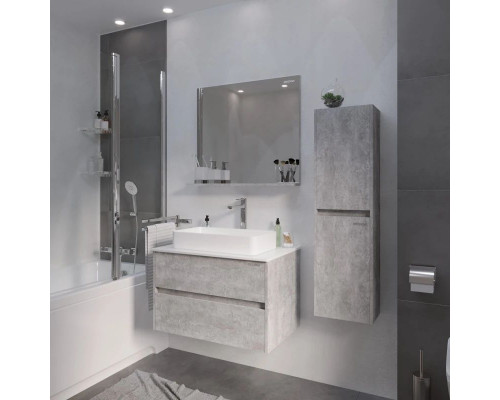Заказать Тумба с раковиной светлый цемент 80 см Grossman Эдванс 108010 + GR-3031 в магазине сантехники Santeh-Crystal.ru
