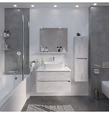 Комплект мебели светлый цемент 80 см Grossman Эдванс 108010 + GR-3016 + 208007