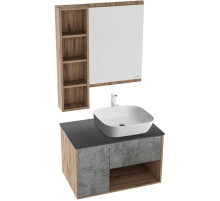 Комплект мебели дуб веллингтон/бетон 80 см Grossman Бруно 108008 + GR-3020 + 205506