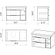 Заказать Тумба с раковиной дуб галифакс 81 см Grossman Форта 108004 + 30469 в магазине сантехники Santeh-Crystal.ru