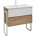 Тумба с раковиной дуб сонома/белый 87 см Grossman Солис 108502 + Y18298 Тумба с раковиной дуб сонома/белый 87 см Grossman Солис 108502 + Y18298