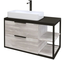 Тумба с раковиной шанико/черный 90 см Grossman Лофт 109002 + GR-3031