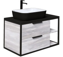 Тумба с раковиной шанико/черный 90 см Grossman Лофт 109002 + GR-4041BW