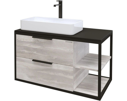 Заказать Комплект мебели шанико/черный 90 см Grossman Лофт 109002 + GR-3031 + 209001 в магазине сантехники Santeh-Crystal.ru