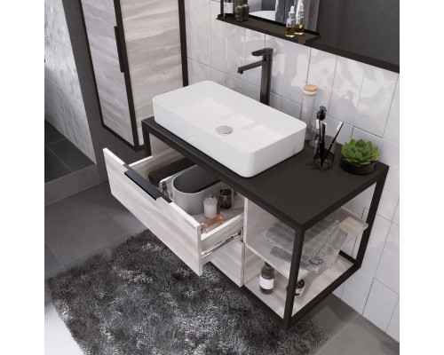 Заказать Комплект мебели шанико/черный 90 см Grossman Лофт 109002 + GR-3031 + 209001 в магазине сантехники Santeh-Crystal.ru