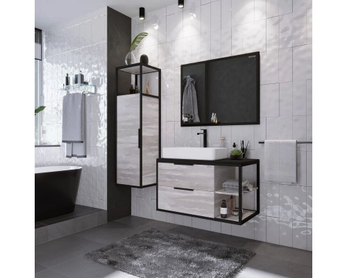 Заказать Комплект мебели шанико/черный 90 см Grossman Лофт 109002 + GR-3031 + 209001 в магазине сантехники Santeh-Crystal.ru