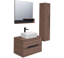 Комплект мебели дуб винтаж/графит 80 см Grossman Лайф 108015 + GR-3016 + 208008