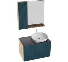 Комплект мебели дуб веллингтон/бриз матовый 80 см Grossman Альба 108012 + GR-3015 + 208005