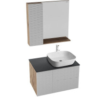 Комплект мебели дуб веллингтон/белый матовый 80 см Grossman Альба 108011 + GR-3020 + 208006