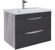 Тумба с раковиной бетон пайн/графит матовый 80,2 см Grossman Талис 108013 + 4627173210188