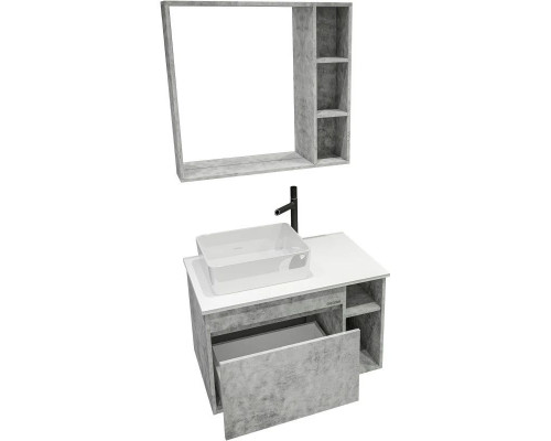 Купить Тумба с раковиной бетон 80 см Grossman Фалькон 108005 + GR-3016 в магазине сантехники Santeh-Crystal.ru