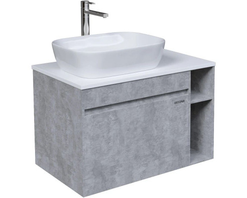 Приобрести Комплект мебели бетон 80 см Grossman Фалькон 108005 + GR-3020 + 208003 в магазине сантехники Santeh-Crystal.ru