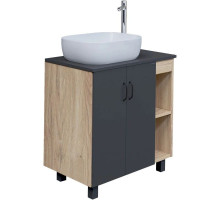 Тумба с раковиной дуб сонома/серый матовый 77 см Grossman Флай 108002 + 508002 + GR-3020
