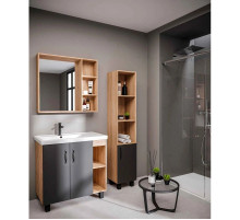 Комплект мебели дуб сонома/серый матовый 81 см Grossman Флай 108002 + 30469 + 206001