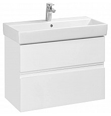 Тумба с раковиной белый глянец 80 см Roca Oleta A857640806 + 3274C500Y