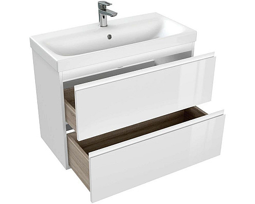 Купить Тумба белый глянец 77,6 см Cersanit Moduo Slim 64126 в магазине сантехники Santeh-Crystal.ru