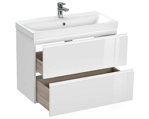 Купить Тумба белый глянец 77,6 см Cersanit Moduo Slim 64126 в магазине сантехники Santeh-Crystal.ru