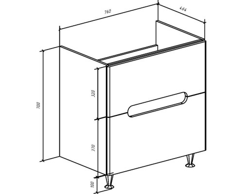 Купить Тумба с раковиной бежевый глянец 80 см Bellezza Андрэа 4639013110077 + 4660018640207 в магазине сантехники Santeh-Crystal.ru