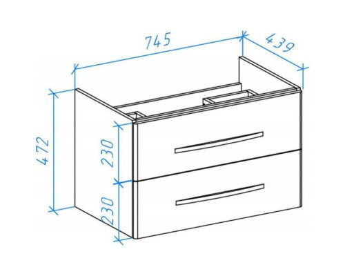Заказать Тумба с раковиной бежевый глянец/белый глянец 80 см Bellezza Рокко 4635313670075 + 4620000148579 в магазине сантехники Santeh-Crystal.ru