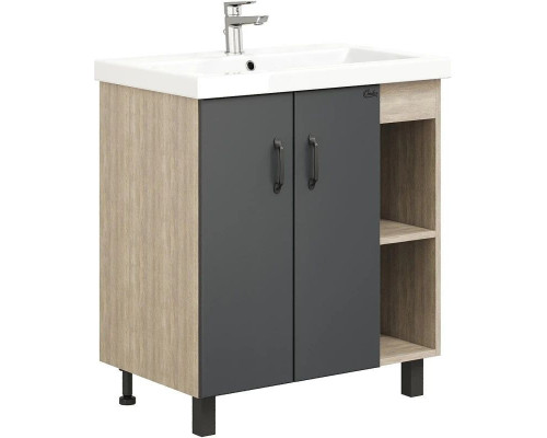 Купить Тумба дуб сонома/серый матовый 77 см Onika Тимбер 108053 в магазине сантехники Santeh-Crystal.ru