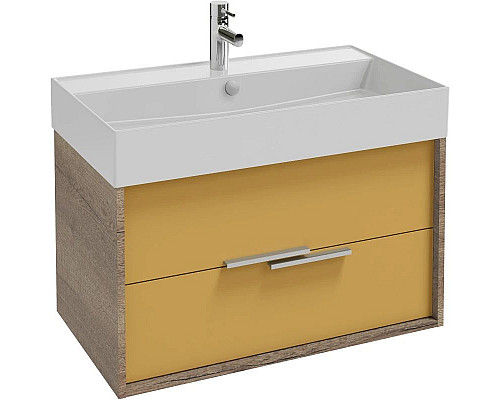 Заказать Тумба дуб табак/императорский желтый глянец 79,9 см Jacob Delafon Vivienne EB1507-E52-G1N в магазине сантехники Santeh-Crystal.ru