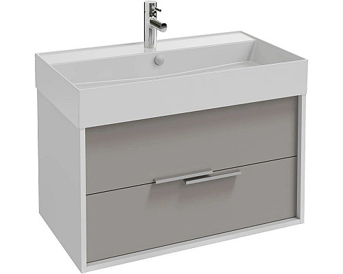 Приобрести Тумба белый/серый титан матовый 79,9 см Jacob Delafon Vivienne EB1584-N18-M54 в магазине сантехники Santeh-Crystal.ru
