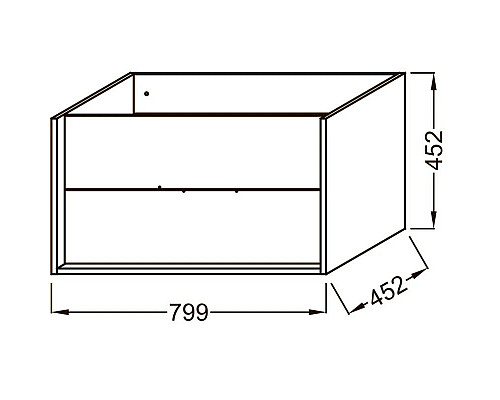 Купить Тумба белый/эвкалипт матовый 79,9 см Jacob Delafon Vivienne EB1584-N18-M87 в магазине сантехники Santeh-Crystal.ru