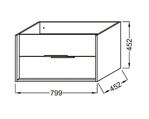 Купить Тумба дуб табак/аквамарин матовый 79,9 см Jacob Delafon Vivienne EB1507-E52-M43 в магазине сантехники Santeh-Crystal.ru