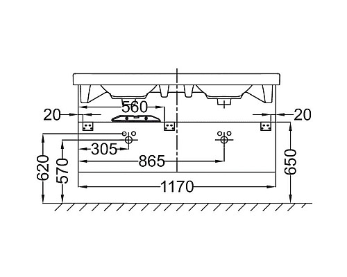 Приобрести Тумба темный дуб 117 см Jacob Delafon Odeon Up EB892-NR в магазине сантехники Santeh-Crystal.ru