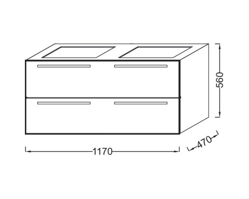 Заказать Тумба белый 117 см Jacob Delafon Struktura EB1279-N18 в магазине сантехники Santeh-Crystal.ru