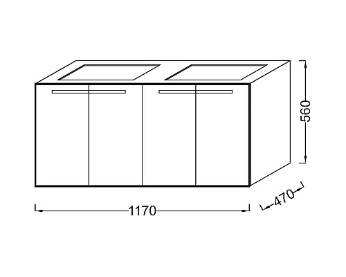 Заказать Тумба серый антрацит 117 см Jacob Delafon Struktura EB1283-N14 в магазине сантехники Santeh-Crystal.ru