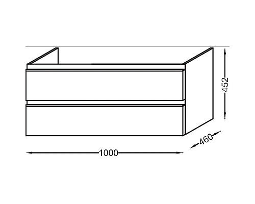 Заказать Тумба белый 100 см Jacob Delafon Vox EB2076-R1-N18 в магазине сантехники Santeh-Crystal.ru