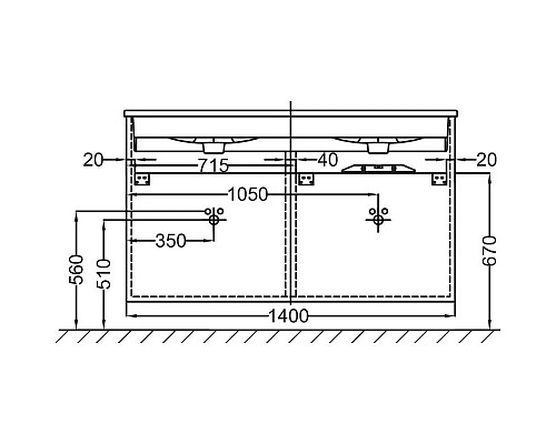 Заказать Тумба белый глянец 140 см Jacob Delafon Ove EB2070-R1-G1C в магазине сантехники Santeh-Crystal.ru