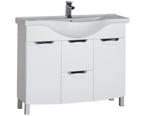 Заказать Тумба белый 100 см с бельевой корзиной Aquanet Асти 00178239 в магазине сантехники Santeh-Crystal.ru