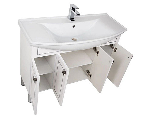 Приобрести Тумба белый/патина серебро 102,5 см Aquanet Честер 00182630 в магазине сантехники Santeh-Crystal.ru