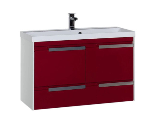 Заказать Тумба белый/бордо 99 см Aquanet Тиволи 00180058 в магазине сантехники Santeh-Crystal.ru